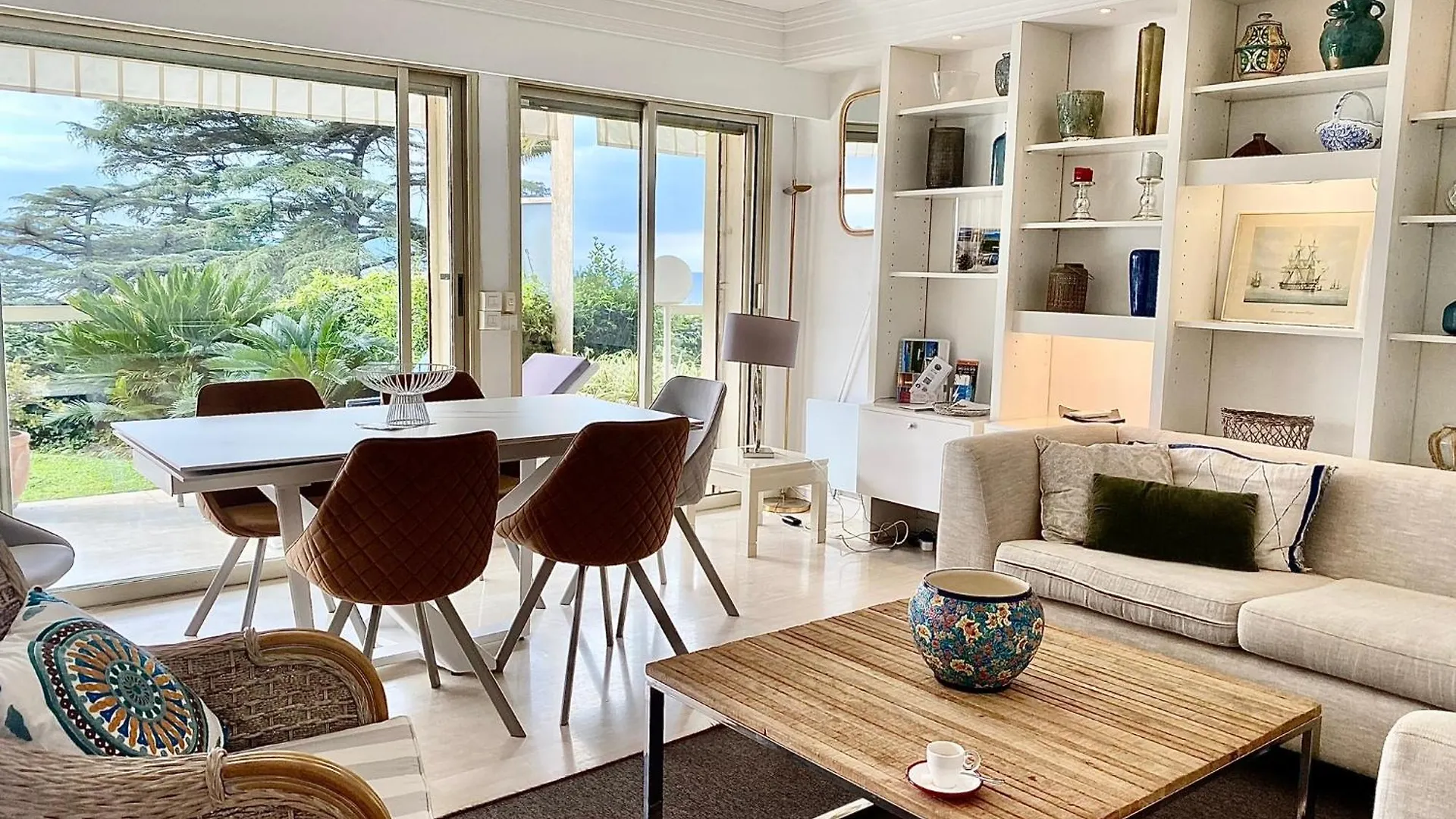 شقة Appartement - Villa Le Saint Georges Avec Superbe Jardin Et Vue Mer Panoramique كان فرنسا